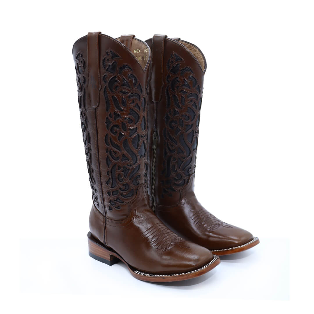 Bota Mandala Miel en Piel de Res BB101
