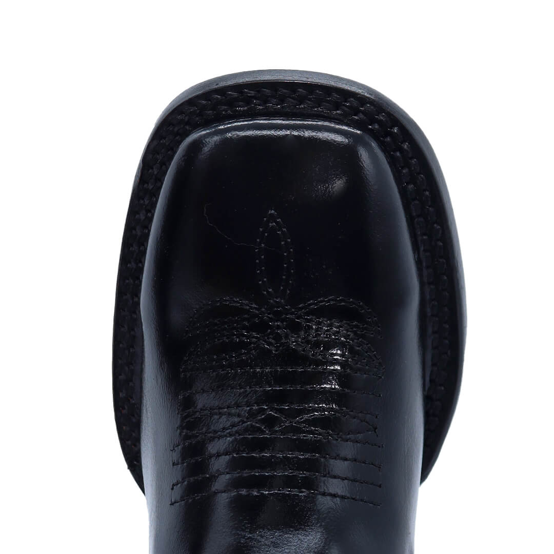 Bota Mandala Negro en Piel de Res BB102