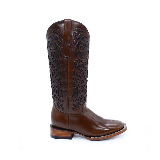 Bota Mandala Miel en Piel de Res BB101