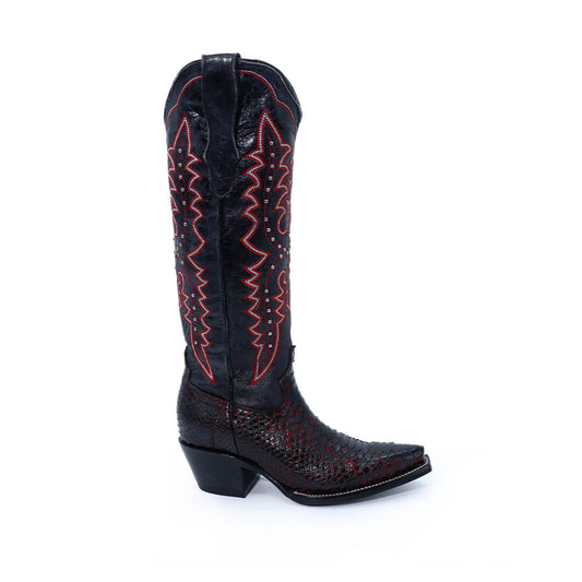 Bota Catalina en Piel de Python BB204