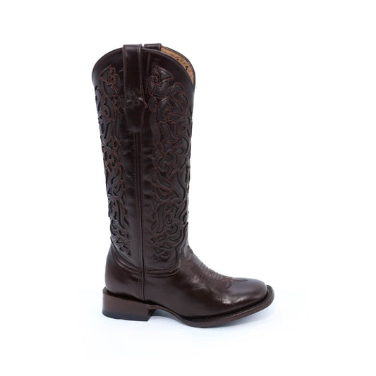 Bota Mandala Café en Piel de Res BB103