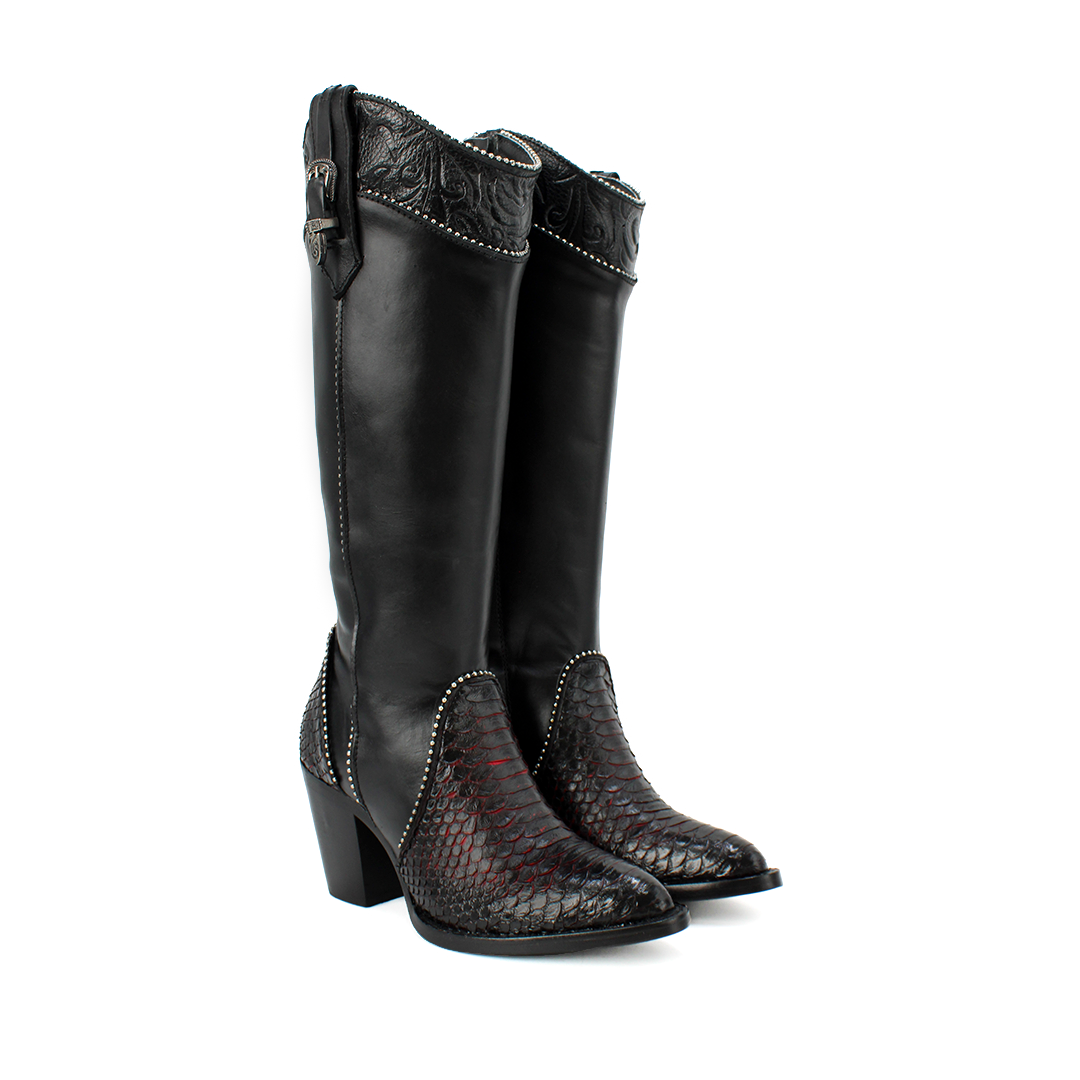 Bota Pitón Black Cherry  BB243