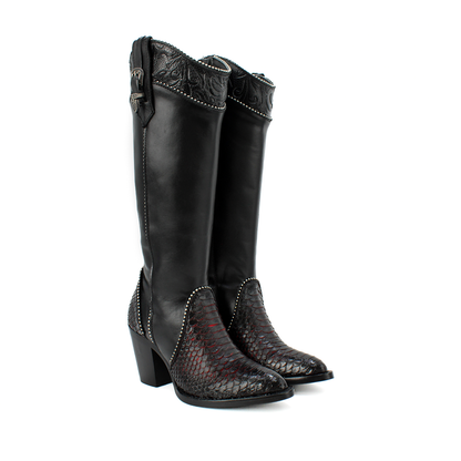 Bota Pitón Black Cherry  BB243