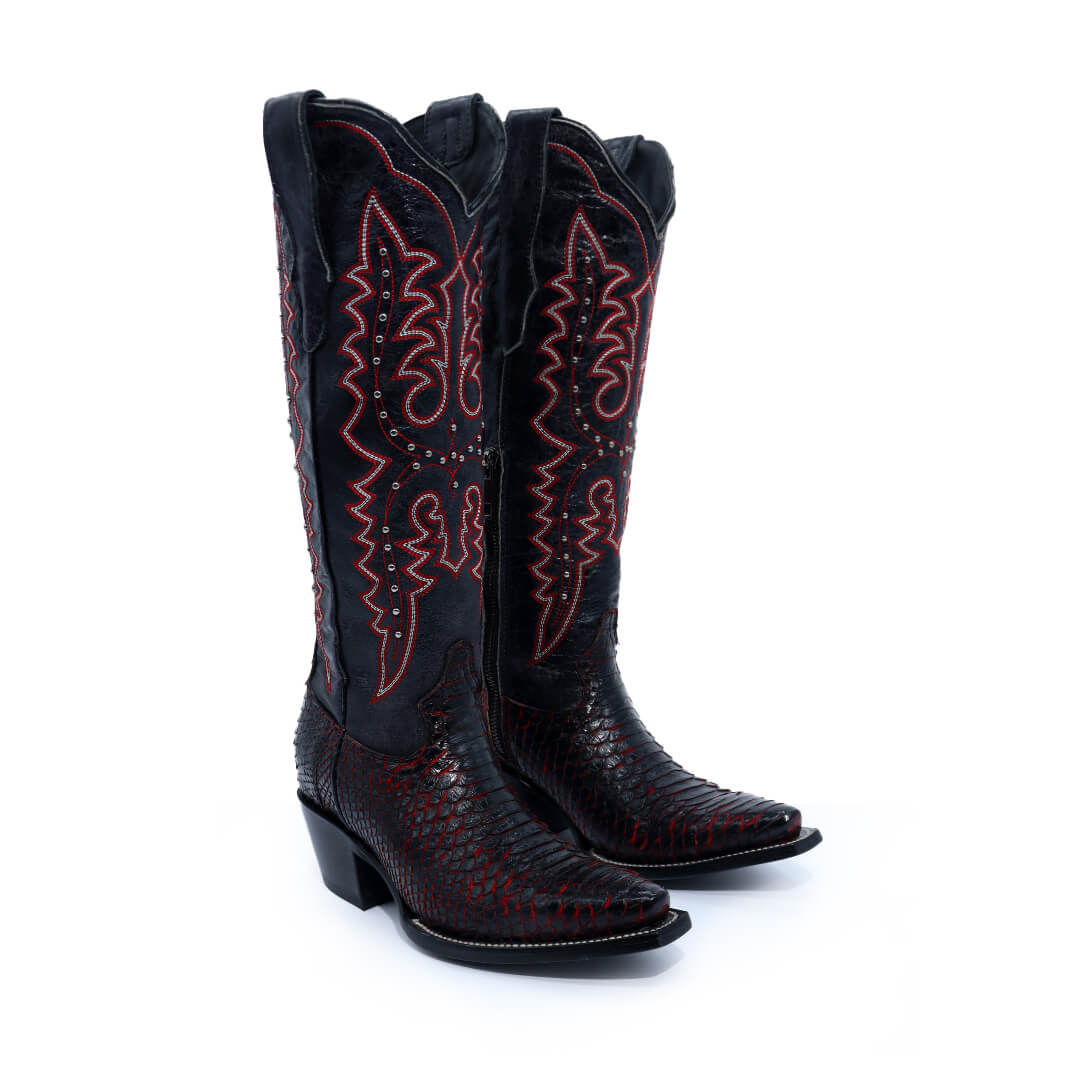 Bota Catalina en Piel de Python BB204