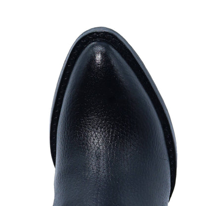 Bota Hilton Negro en Piel de Venado BB201