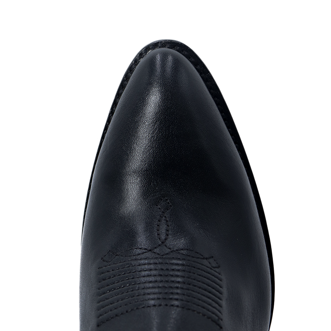 Bota Tiffany Negra en Piel de Res BB124
