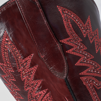 Bota Tiffany Roja en Piel de Res BB125